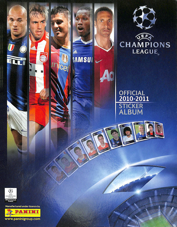 PANINI UEFA Champions League 2010-2011 Complete Sticker Collection + Free Album