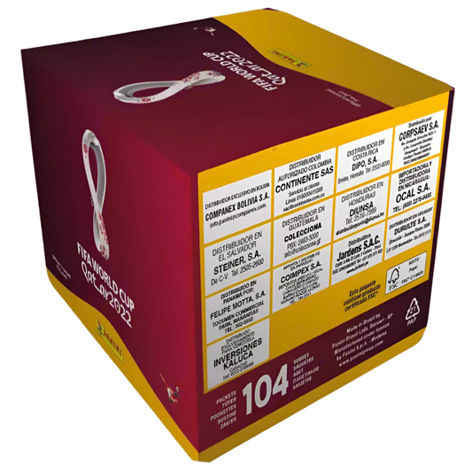 Panini World Cup Qatar 2022 Display Box Of 104 Packets - 521 Stickers (Brazil)